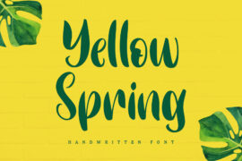 Yellow Spring – Personal Use Font