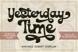 Yesterday Time Font