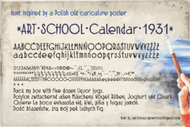 zai Art School Calendar 1931 Font