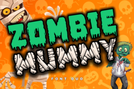 Zombie Mummy1 – Personal use Font