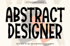 Abstract Designer Font