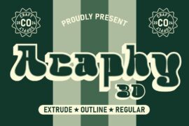 Acaphy 3D Demo Font