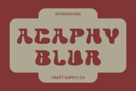 Acaphy Blur Demo Font