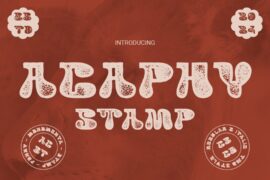 Acaphy Stamp Demo Font
