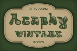 Acaphy Vintage Demo Font