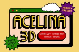 Acelina 3D Demo Font