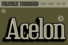 Acelon Extrude Right Demo Font