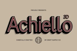 Achiello Extrude Right Demo Font