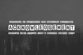 Acknowledgement Font