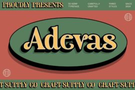 Adevas Extrude Right Demo Font