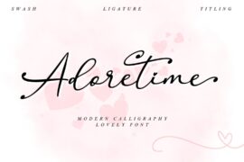 Adoretime – Personal Use Font