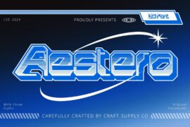 Aestero 3D Demo Font