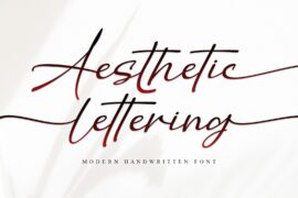 Aesthetic Lettering Italic Font