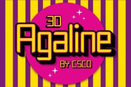 Agaline 3D Demo Font