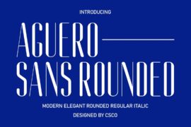 Aguero Sans Rounded Demo Font