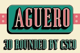 Aguero Serif Rounded 3D Demo Font
