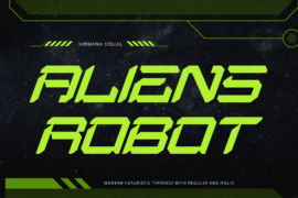 Aliens Robot Demo Font