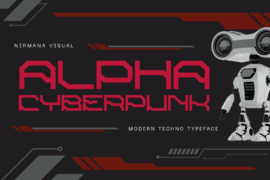 Alpha Cyberpunk Demo Font