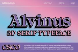 Alvinus 3D Demo Font