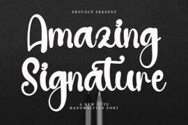 Amazing Signature Font