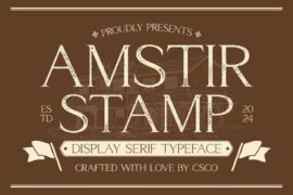 Amstir Stamp Demo Font