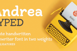 Andrea Typed Font Family