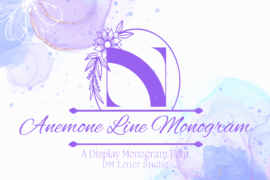 Anemone Line Monogram Font