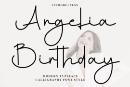 Angelia Birthday Font