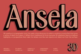 Ansela Extrude Right Demo Font