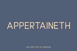 Appertaineth ND Font