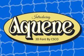 Aquene 3D Demo Font