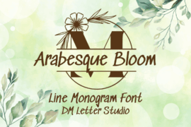 Arabesque Bloom Split Monogram Font