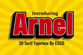 Arnel 3D Demo Font