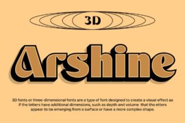 Arshine Extrude Right Demo Font