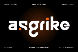 Asgrike Font