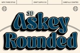 Askey Rounded Extrude Right Demo Font