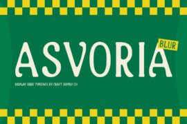 Asvoria Blur Demo Font