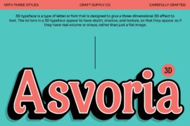 Asvoria Extrude Right Demo Font
