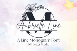 Aubrielle Split Monogram Font