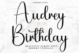 Audrey Birthday Font