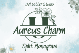 Aureus Charm Split Monogram Font