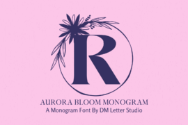 Aurora Bloom Monogram Font