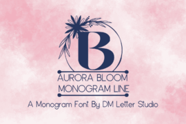 Aurora Bloom Monogram Line Font