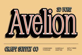 Avelion Extrude Right Demo Font