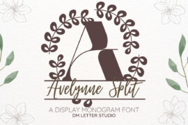 Avelynne Split Monogram Font