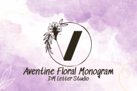 Aventine Floral Monogram Font