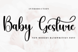 Baby Gesture Font