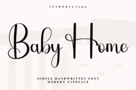 Baby Home Font