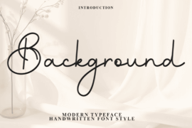Background Signature Font
