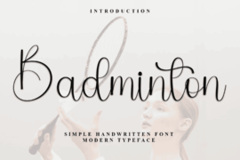 Badminton Font